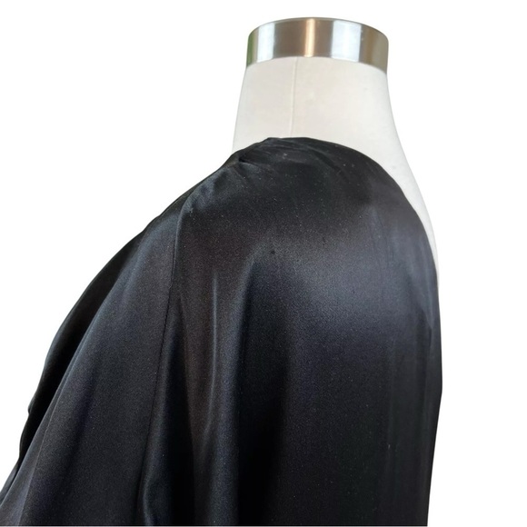 Stella McCartney Italy Draped Silk One Shoulder Cocktail Dress Black 40 US 4/6 - Picture 4 of 10